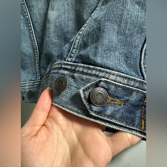 Sunday Best Edo Cropped Denim Jacket Vintage Washed Size XXS - Picture 3 of 6